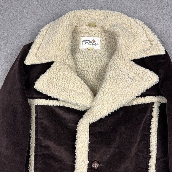 70s Fox Knapp Jacket True Vintage Lined Velour Chore Rancher Coat Mens 38 small - Picture 2 of 9